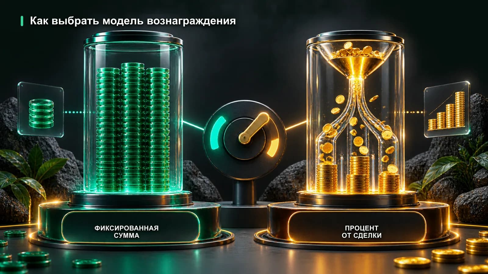 Сравнение фиксированной и процентной моделей вознаграждения в Рекомкод